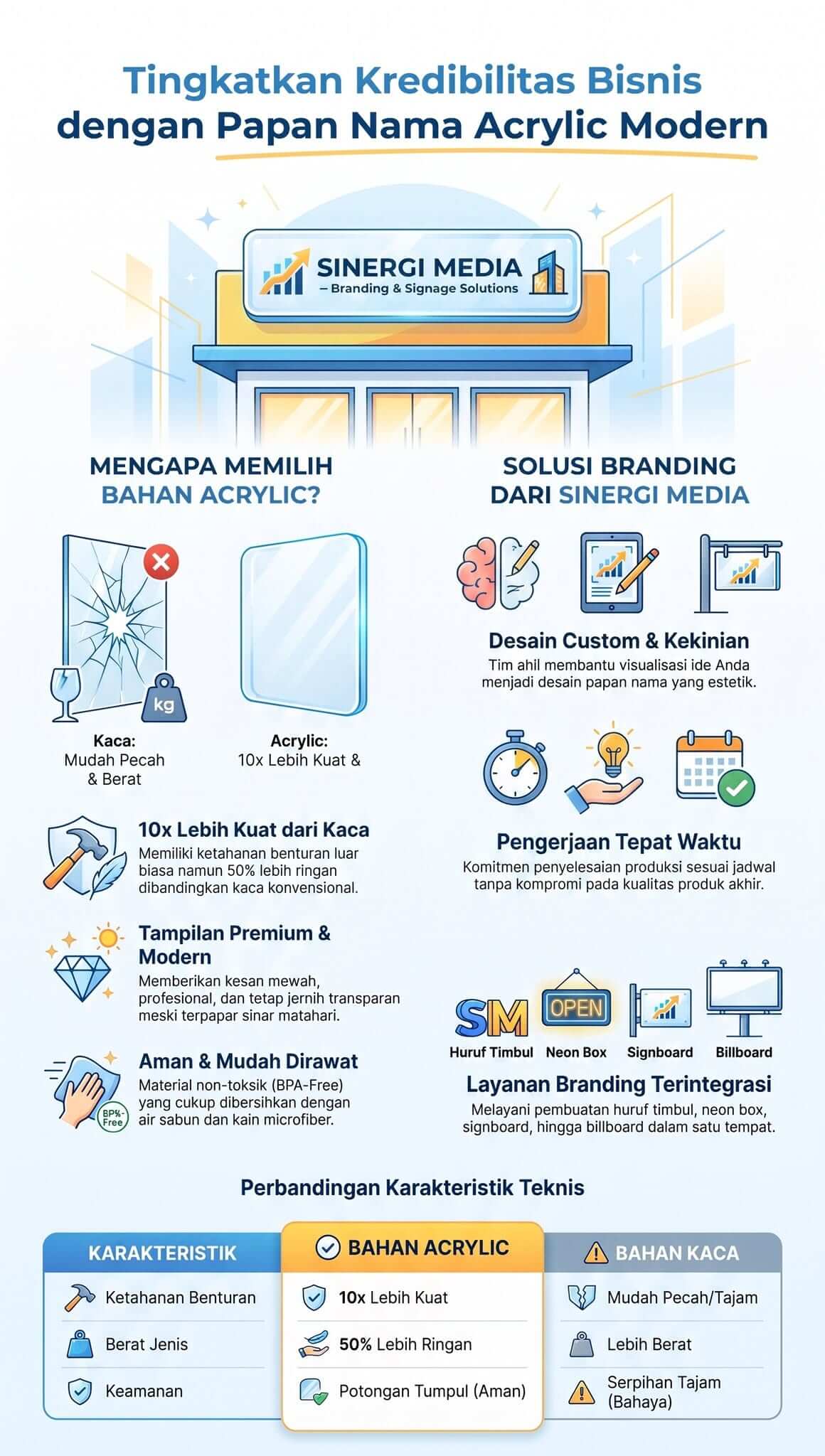 Jasa Pembuatan Papan Nama Acrylic