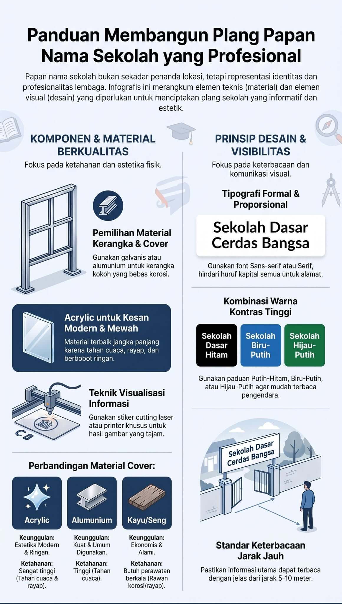 Plang Papan Nama Sekolah Plang Papan Nama Sekolah