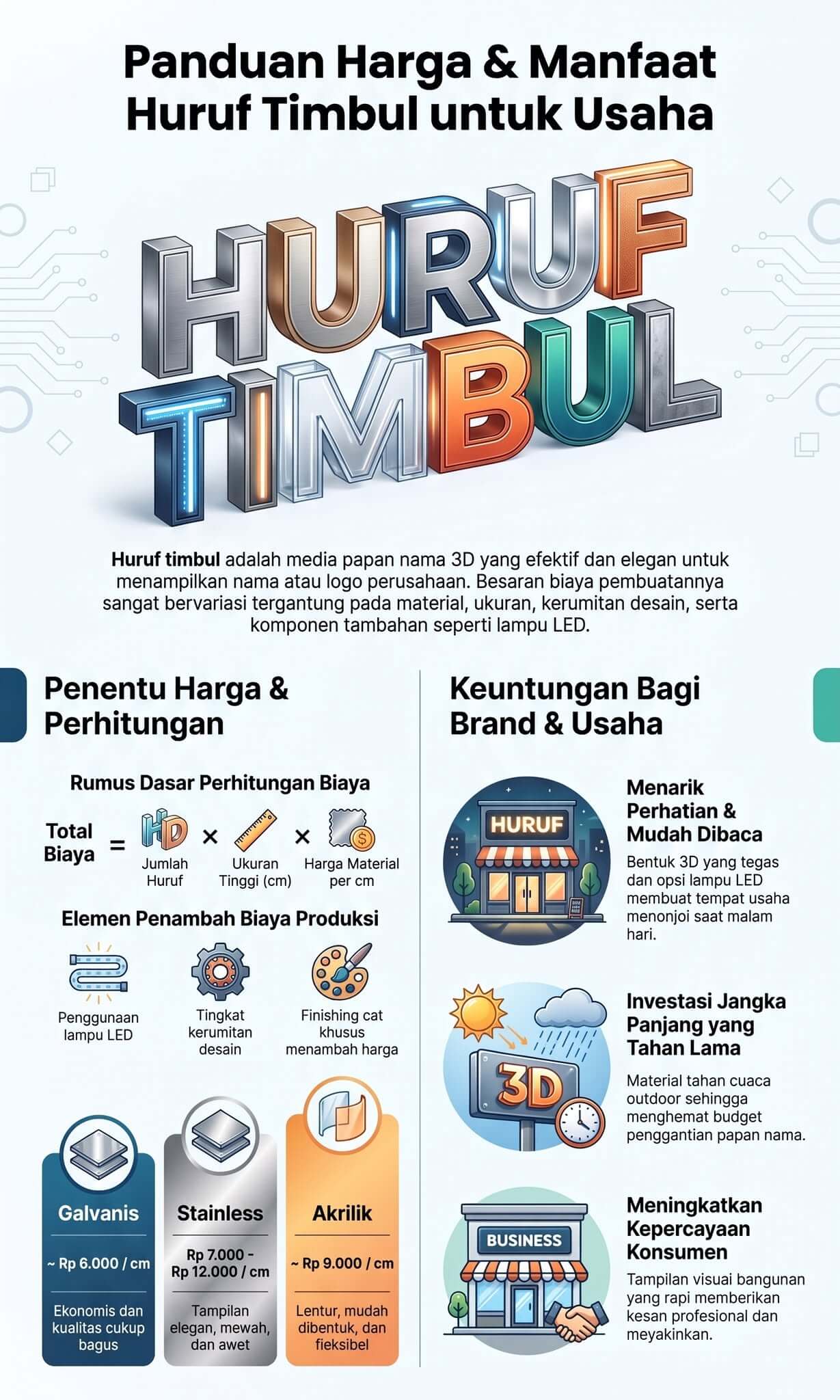 Harga Buat Huruf Timbul