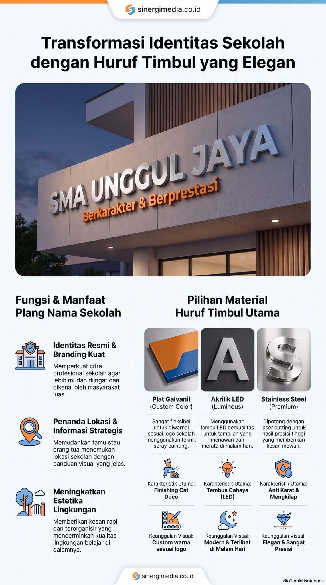 Plang Nama Sekolah Plang Nama Sekolah